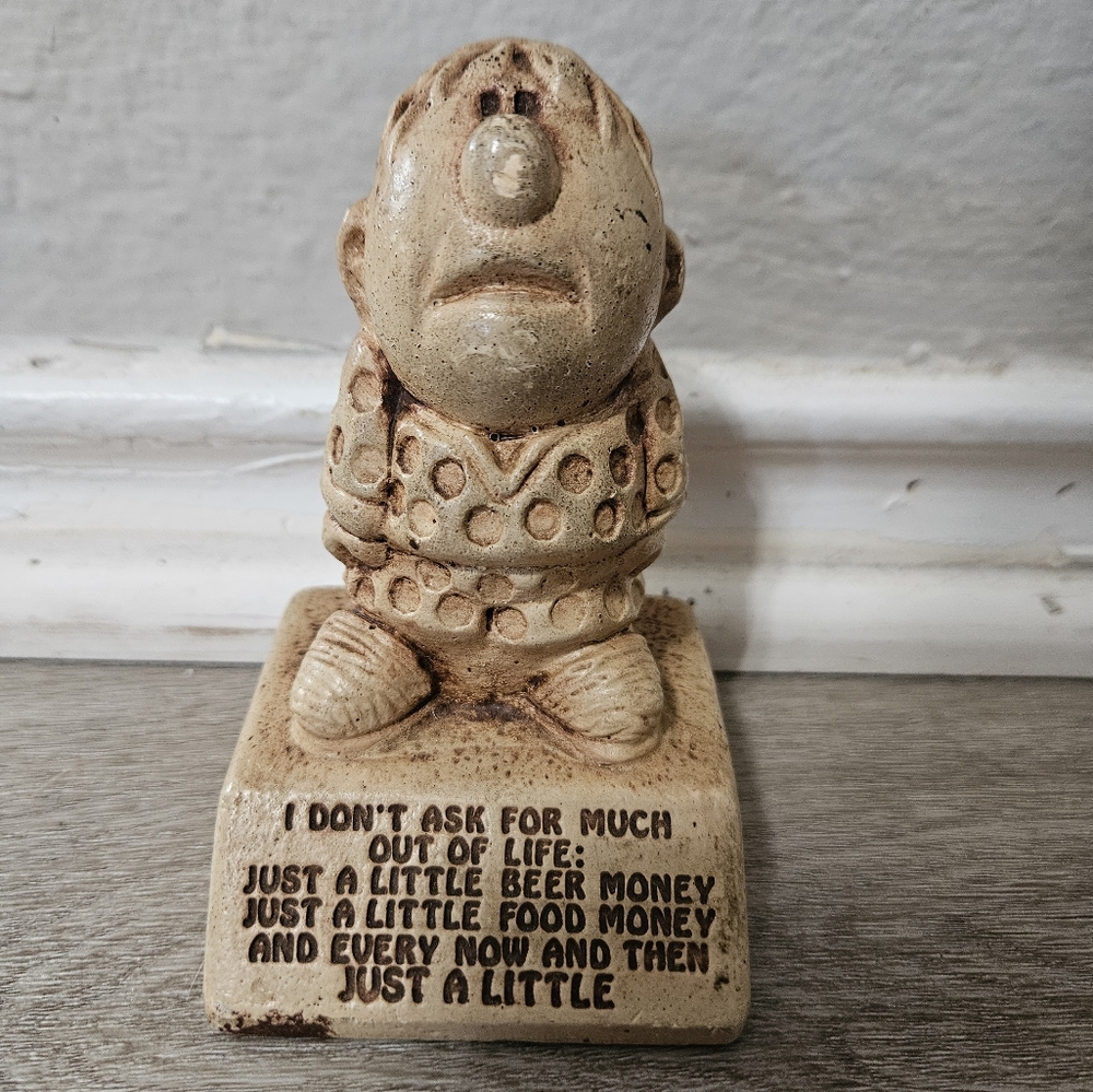 Vintage 1969 Paula Figurine " I Dont Ask For Much Out Of Life "